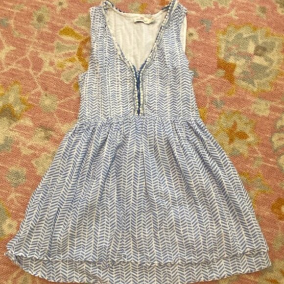 Vineyard Vines Chevron Fringe Pintuck Dress - XS - Picture 3 of 4